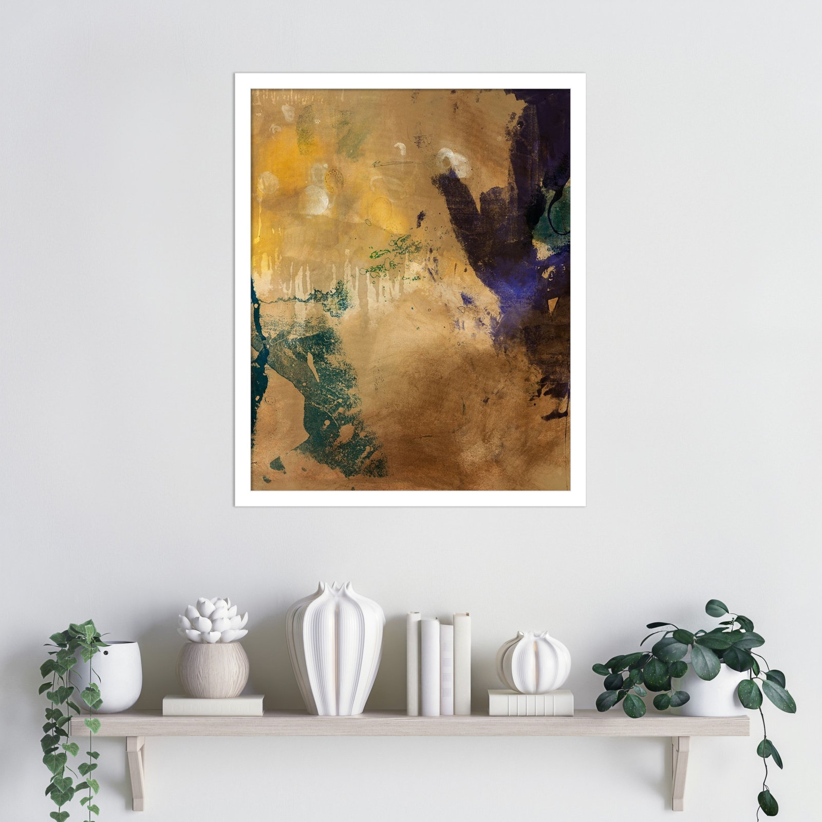 Flagler "Amber Haze No. 1" Print, 21" H x 17" W, White