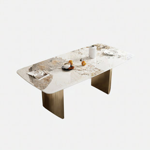 Gold Rectangular Kitchen & Dining Tables You'll Love | Wayfair