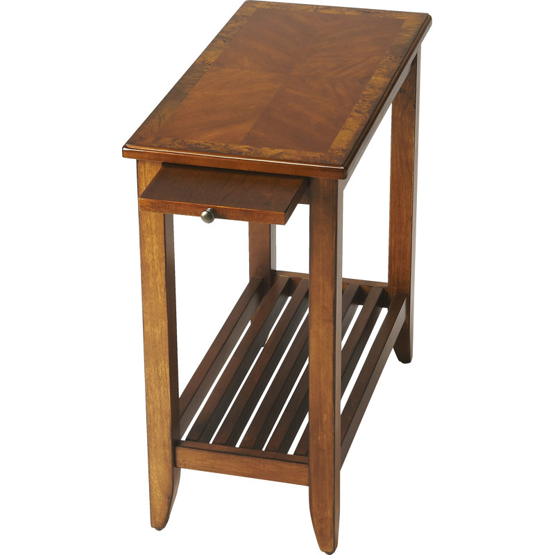 Parkhur End Table with Storage, Olive Ash Burl