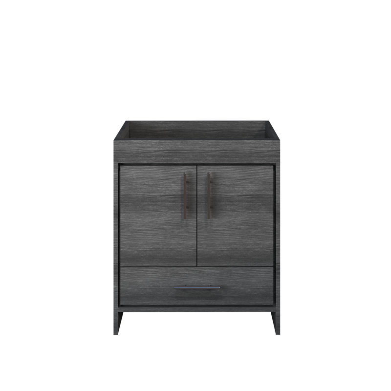 Volpa 29'' Single Bathroom Vanity Base Only, Black Ash