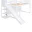 Lit mezzanine simple en bois avec glissade-152689436
