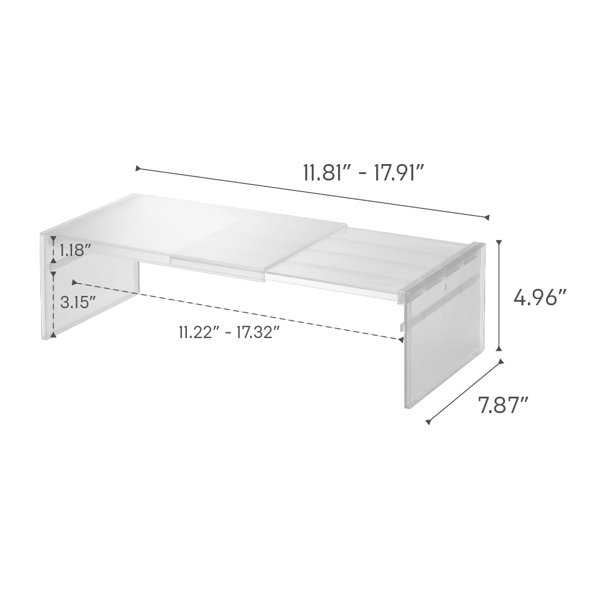Yamazaki Home Expandable Refrigerator Riser Shelf, Plastic, Expandable ...