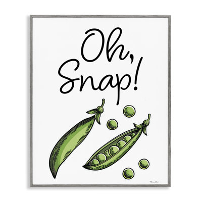 Oh Snap Peas Framed Giclee, design by Susan Ball
