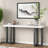 Modern Console Table With Geometric Design And Wood Legs-146855683