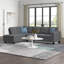 Canapé modulaire en forme de L gris anthracite 3 pièces avec console porte-gobelet, idéal pour les soirées cinéma, deux coussins décoratifs et rangement intérieur, structure en bois massif et en bois d'ingénierie, similicuir neutre, mousse-1134891024-1134891027