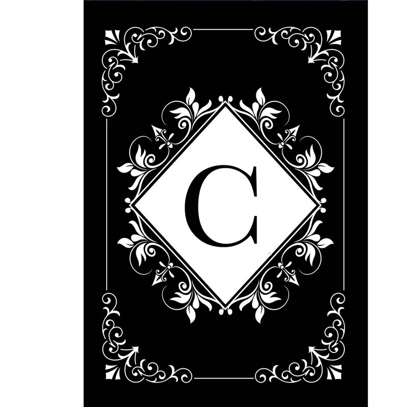 Black And White Monogram C House Flag