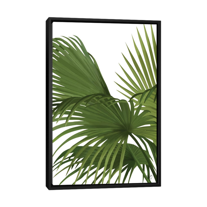 « autre ventilateur palm ii », impression sur toile, H 26 po x l 18 po x P 1,5 po, Toile avec cadre noir, Pas de tapis