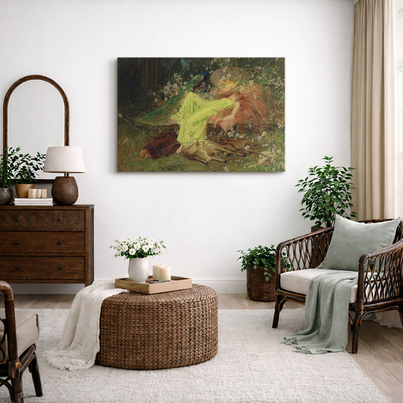 Romantiques préraphaélites, figure mythique, chambre à coucher, impression sur toile encadrée, impression numérique