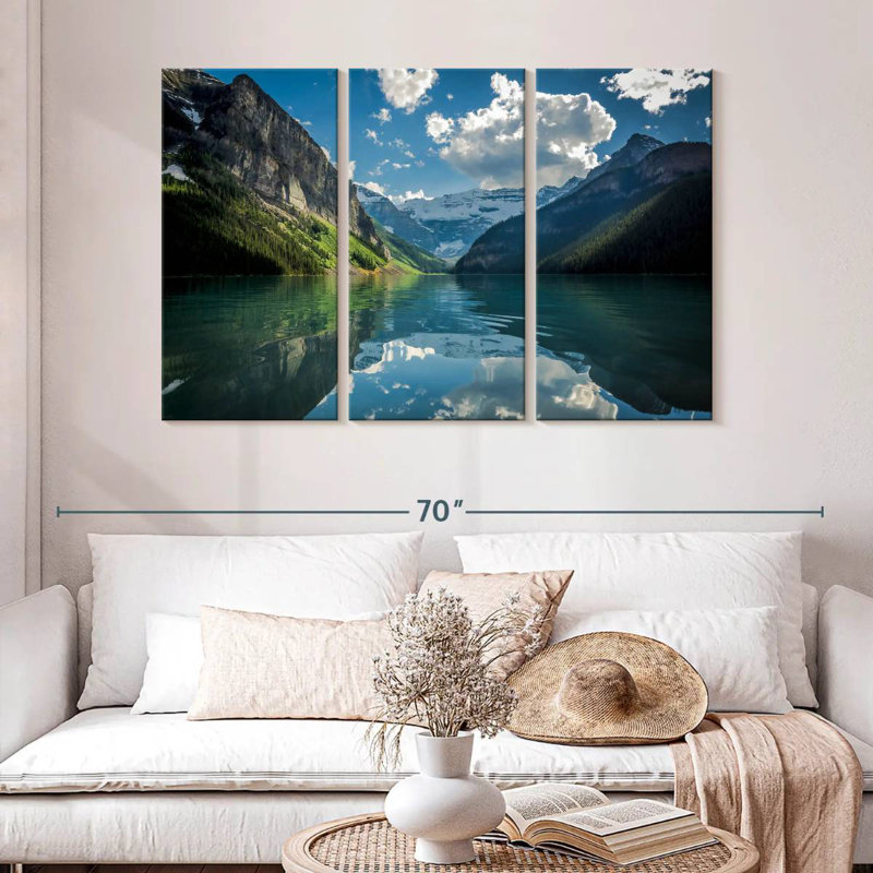 Alvord Lake Louise, reflet du ciel, H 32 po x l 50 po