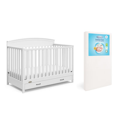 Lit de bébé convertible 5 en 1 avec tiroir Benton