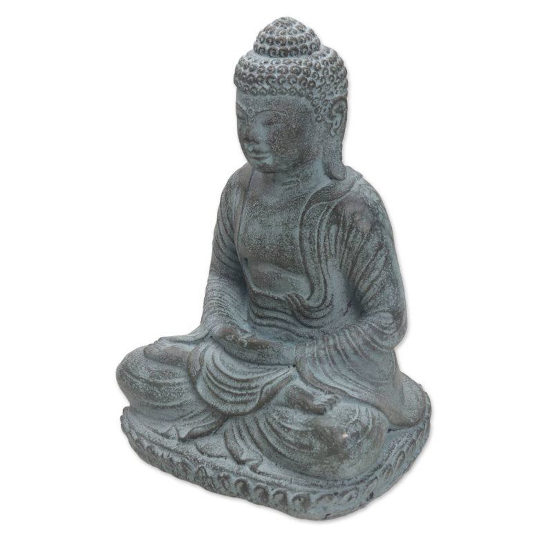 Sculpture en pierre moulée méditation serene Osya