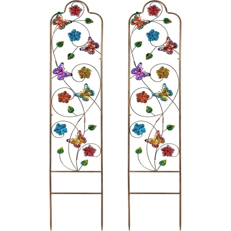 Paquet de 2: Métal-Jardin-Treillis-Support-Treillis d'extérieur-Déco ...