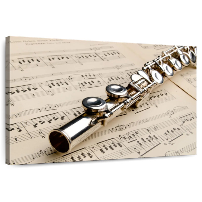 Abarca Sheet Music Flute, 20" H x 30" W