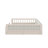 Wood Full Size Upholstered Platform Bed With Guardrail And Pillow-1746747779