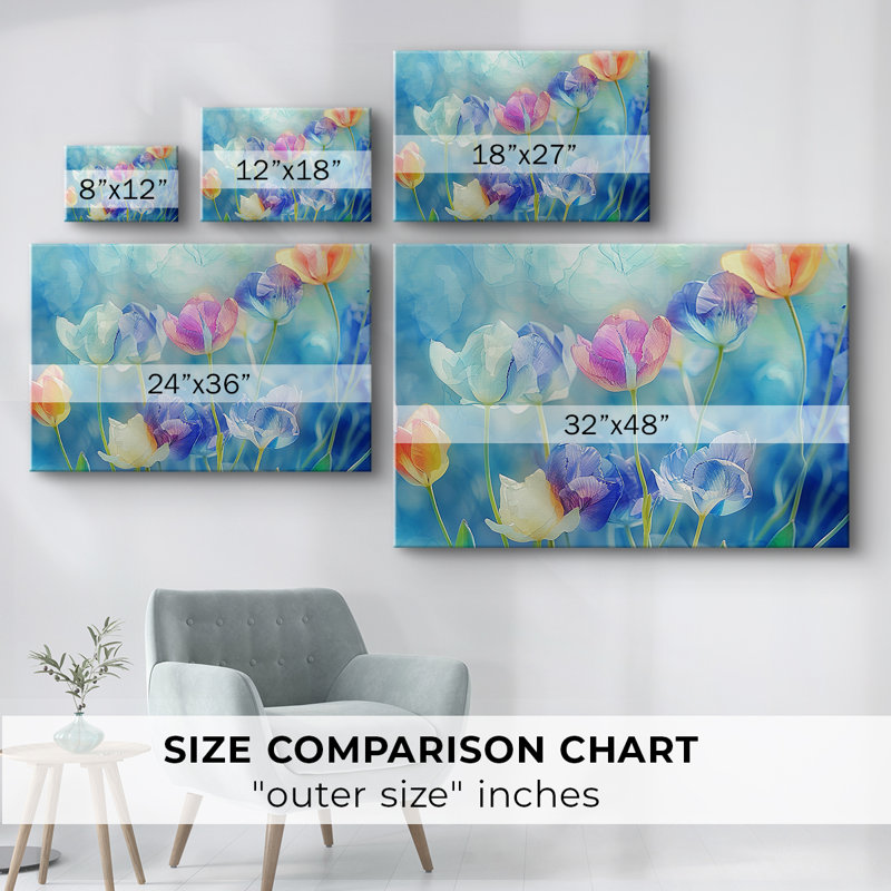 Floral Series-LXVII -Galerie enveloppée Cavas, 12 x 18