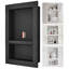 Niche de douche prête pour le carrelage 16 po x 24 po, organisateur à double tablette, niche carrée encastrée murale encastrée, niche de rangement scellée à savon moderne pour salle de bain