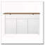 Buffet de porte de grange coulissante 55 "avec tiroirs, tablettes réglables et portes grillagées en métal-245194090