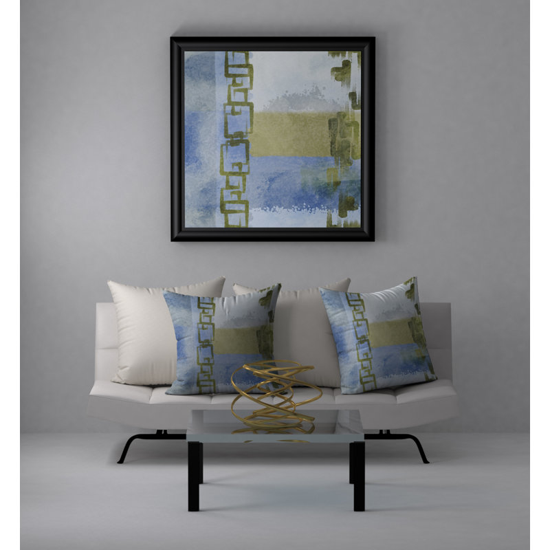 Alert Abstract Reversible Throw Pillow, 20" x 20"