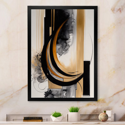 Gold Touch Art Deco II - Art mural abstrait