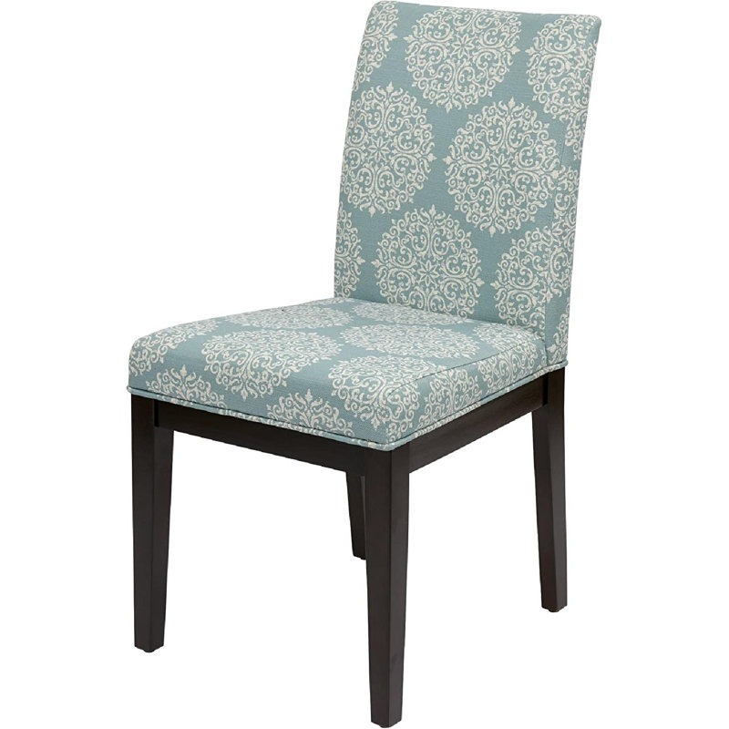 Chaise d'appoint rembourrée Dorazio, Géométrique bleu clair
