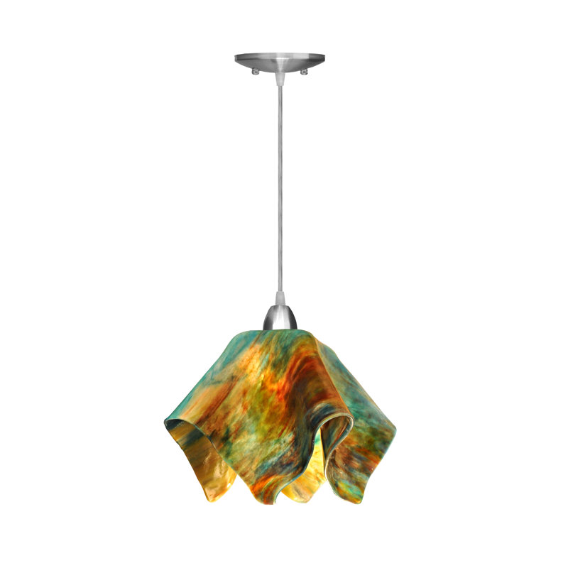Luminaire suspendu Amergin, Petit, Nickel, Hémérocalle
