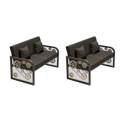 Banc rembourré en similicuir Bar Cafe