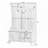 Hall Tree with 4 Hooks，Storage Bench,
