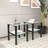 Set Of 2, Glass Two Layer Tea Table, Small Round Table, Bedroom Corner Table, Living Room Side Table-86227238