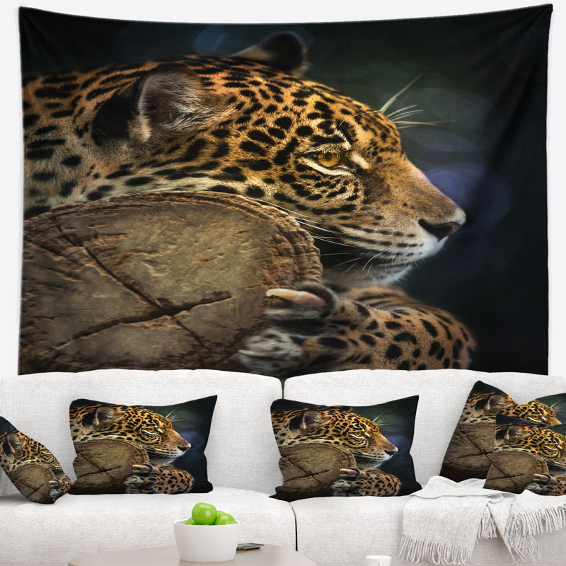 Tapisserie jaguar relaxante Animal, H 68 po x l 80 po