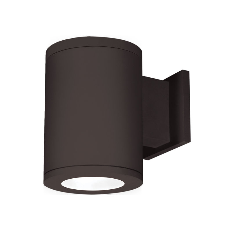 Applique murale d'extérieur à tube DEL, Bronze, H 9,53 po x l 6 po x P 9,125 po, 2700 K