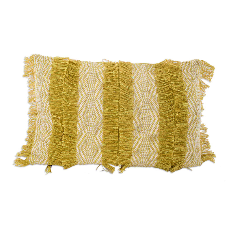 Striped Cotton Throw Pillow