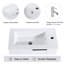 Meuble-lavabo mural simple à une porte 22 po Jamila, comptoir flottant en céramique blanche
