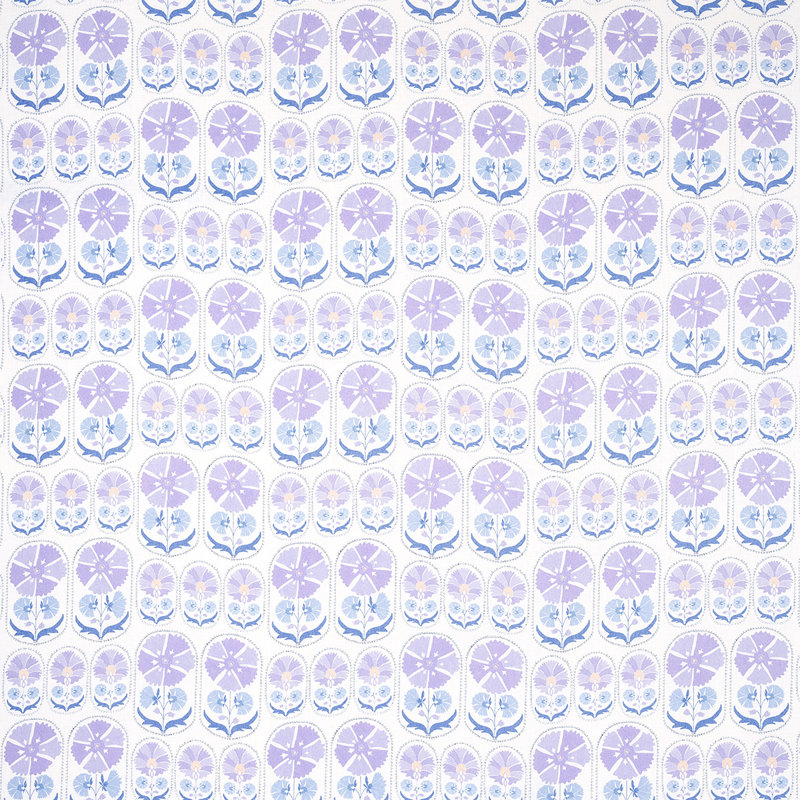 Tissu imprimé lin Anjuna, Lilas