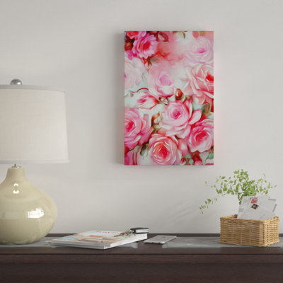 «Shabby Elegance Pink», impression sur toile