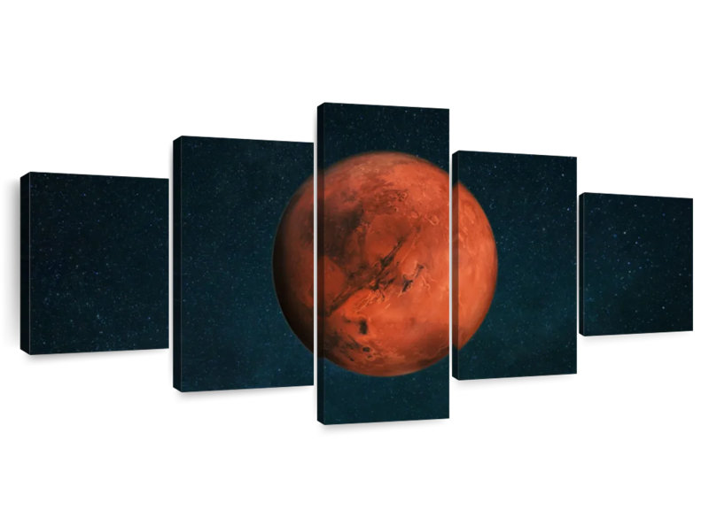 Mars, 19" H x 42" W