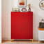 Armoire à chaussures avec couloir rouge - 2 tiroirs rabattables, peu encombrants, placard de rangement pour vestibule rouge