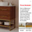 Meuble-lavabo autoportant 36 po avec lavabo en céramique et plateau en pierre frittée 36 po, meuble-lavabo en bois et or pour la salle de bain-397760588