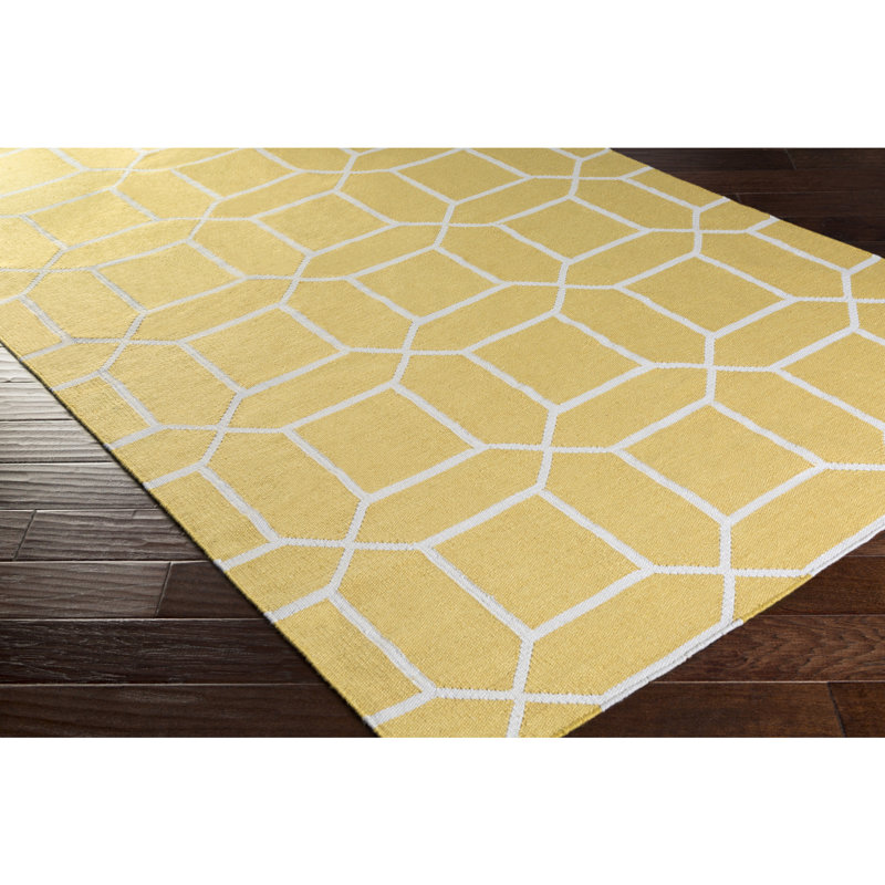 Tapis blé tissé à la main Larksville, Rectangle 3 pi 6 po x 5 pi 6 po
