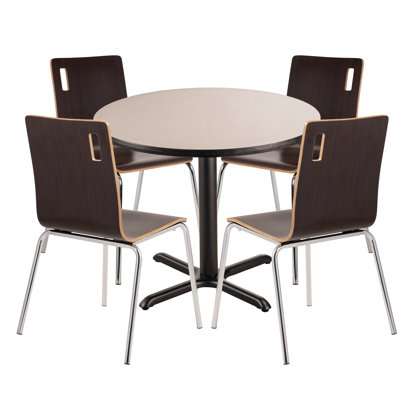 36'' L Round Breakroom Table and Chair Set