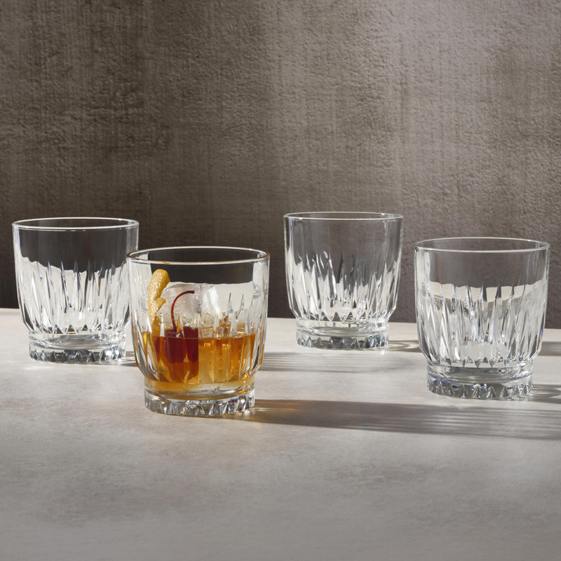 Mikasa Hampshire Double Old Fashioned Glass Set, 12 Ounce