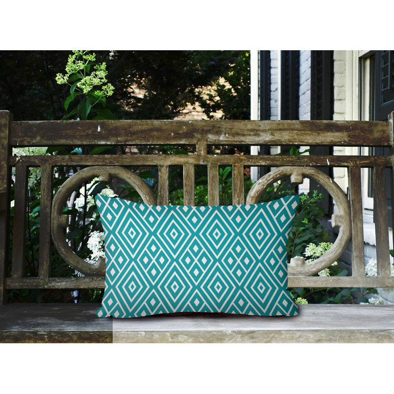 Housse et insert de coussin rectangulaire d'extérieur Nina, Émeraude