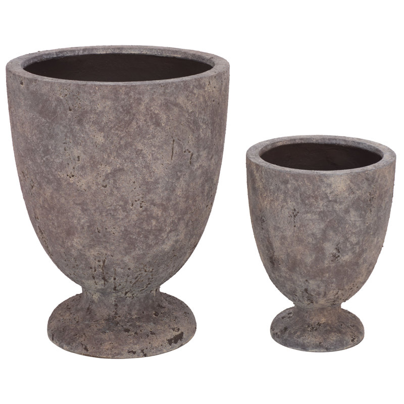 Ella Planter Pot, 14.2 x 14.2 x 18.1, Antique Brown