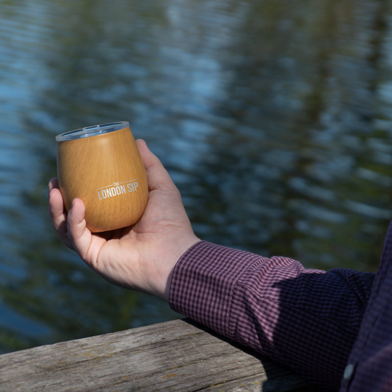 Ensemble de 8 oz London Sip Yerba Mate Cup, bois de ronce clair