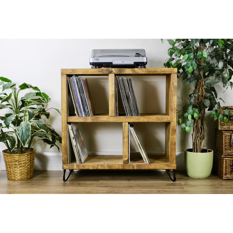 Solid Wood 90cm H Media Cabinet, Medium Wood