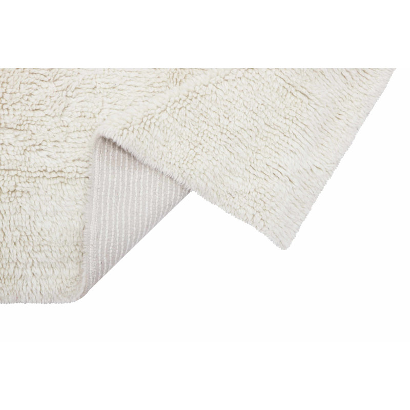 Sheep Of The World Hand Tufted Wool Area Rug in Sheep White, Rectangle 2'7" x 4'7"