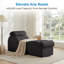 Chaise longue en velours S-Curve, gris foncé-918982954