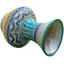Vase de table intérieur / extérieur orange / turquoise / beige 6,5 po