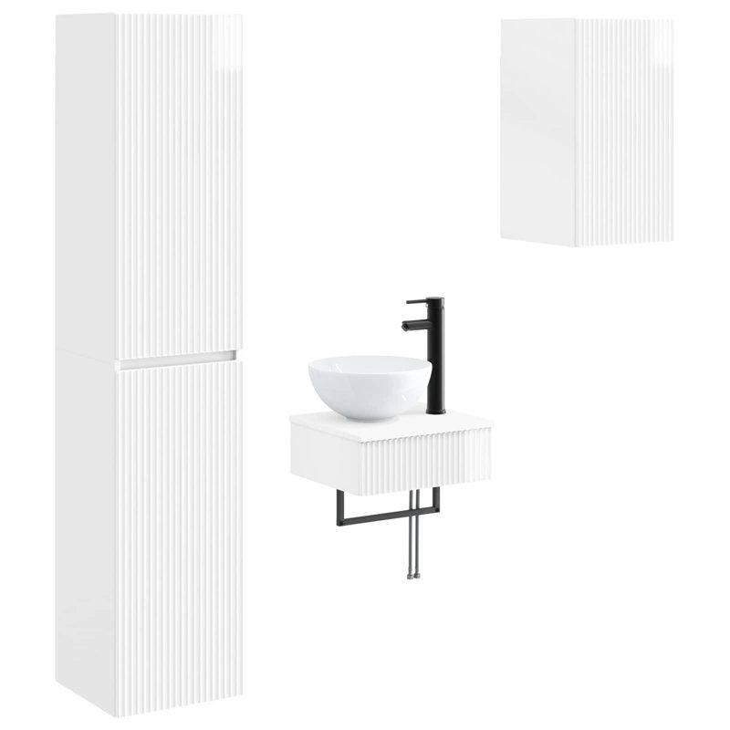 Bathroom Furniture Suite, High Gloss White