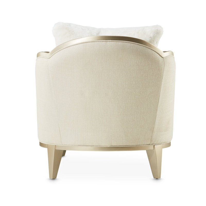 Villa Cherie Chaise Lounge, Pearl 100% Polyester