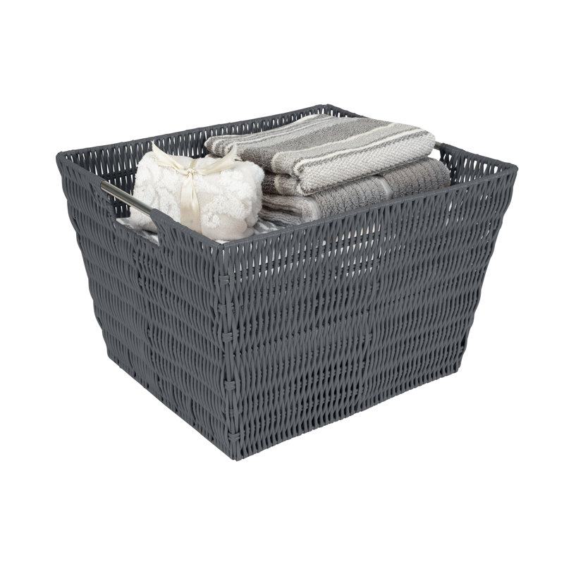 Simplify Plastic Box, Gray, 10" H x 13" W x 15" D